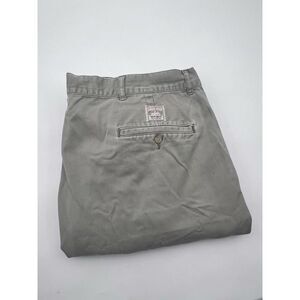 Vintage‎ Polo Ralph Lauren Chino Pants Mens 38x32 Khaki Pleated FLAWS